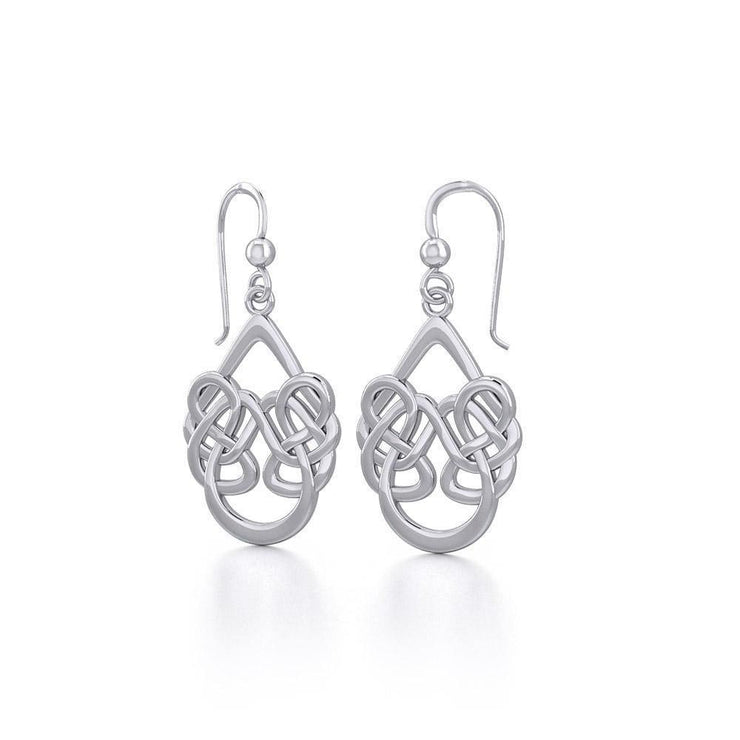 Celtic Knotwork Silver Earrings TE106