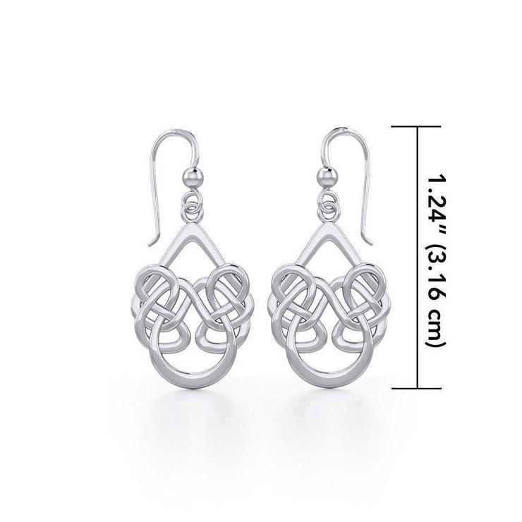 Celtic Knotwork Silver Earrings TE106