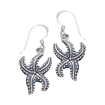Dancing Starfish Silver Earrings TE1075