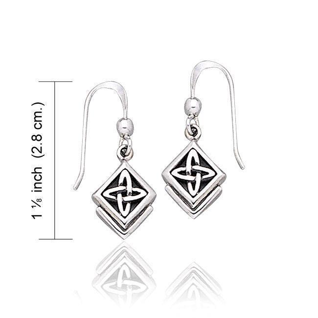 Celtic Knotwork Silver Earrings TE1128