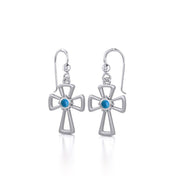 Silver Cross Earrings TE1150