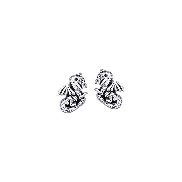 Silver Dragon Post Earrings TE1155