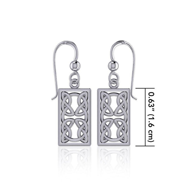 Celtic Knotwork Silver Earrings TE1169