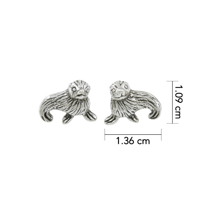 Seal Sterling Silver Post Earring TE1185