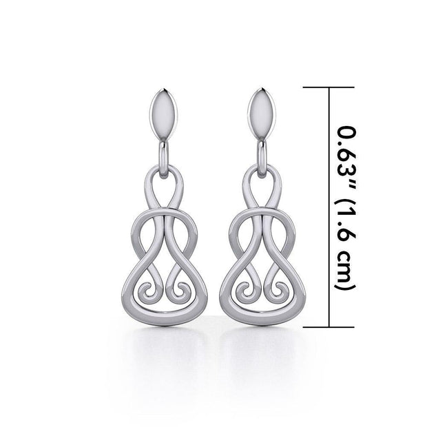Celtic Knotwork Silver Earrings TE1188