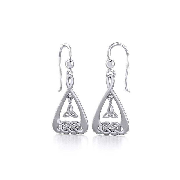 Celtic Knotwork Silver Earrings TE1193