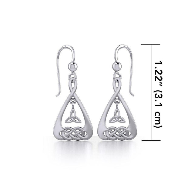 Celtic Knotwork Silver Earrings TE1193