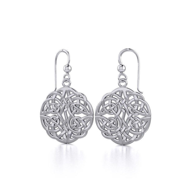 Celtic Knotwork Silver Earrings TE129