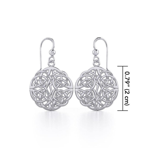 Celtic Knotwork Silver Earrings TE129