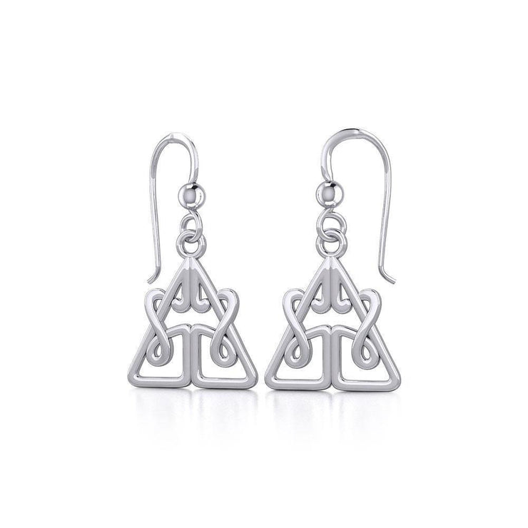 Celtic Knotwork Silver Earrings TE2061