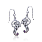 Celtic Knotwork Bird Silver Earrings TE2065 Earrings