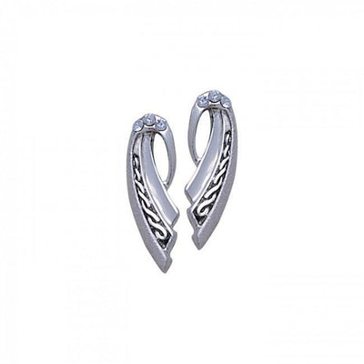 The emotional harmony of a wondrous eternity ~ Celtic Knotwork Sterling Silver Spiral Earrings