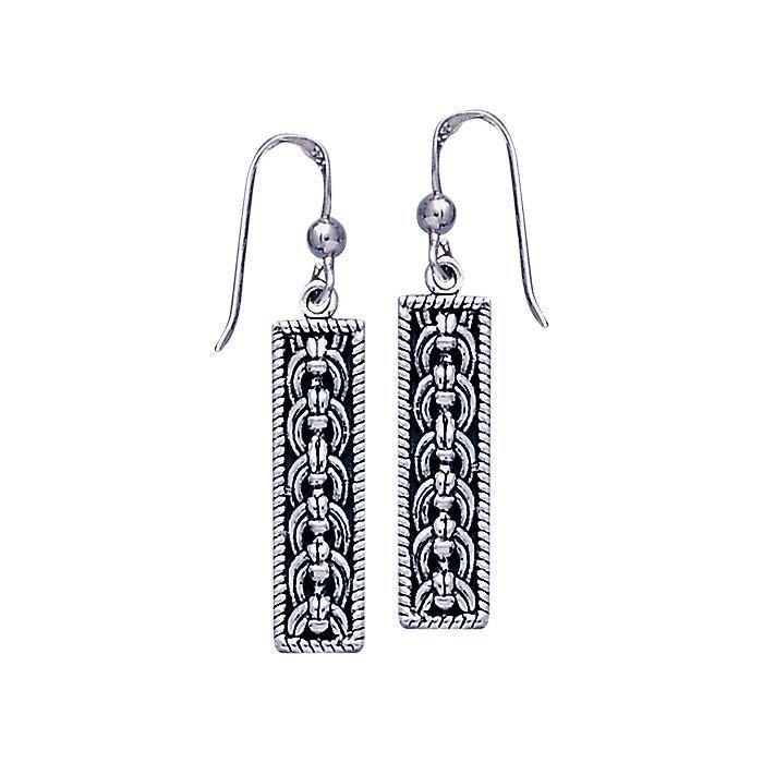 Engulfed by the wondrous beauty of eternity ~ Celtic Knotwork Sterling Silver Dangle Earrings TE2136