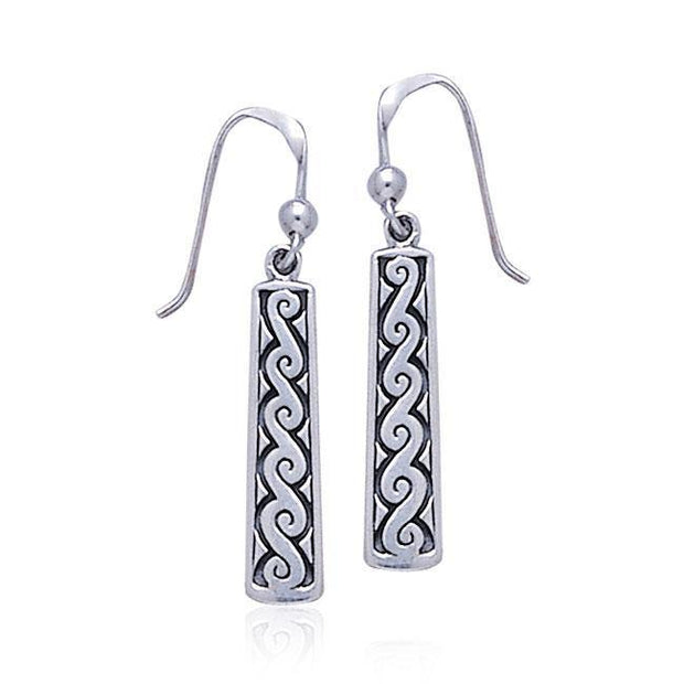 Celtic Spiral Silver Earrings TE2138