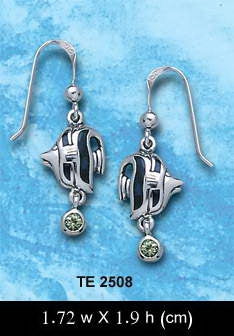 Angel Fish Earrings with Gem TE2508