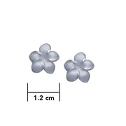 Plumeria - Hawaii National Flower Silver Post Earrings TE2560