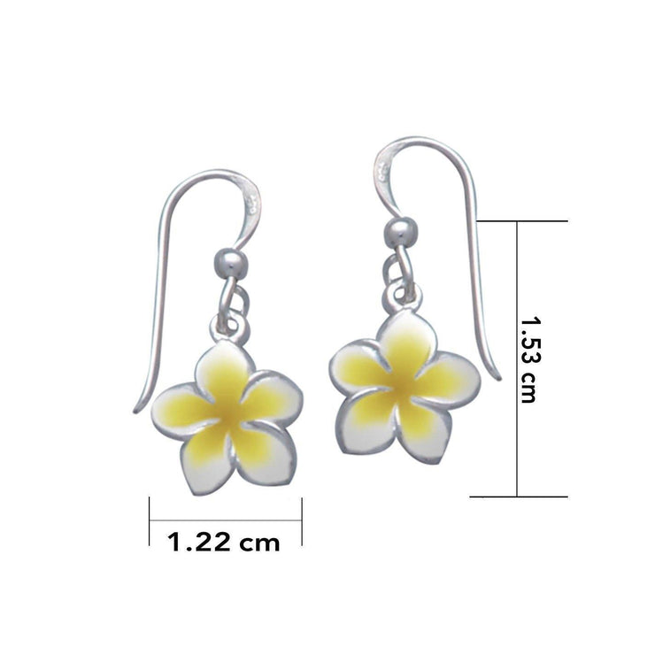 Plumeria - Hawaii National Flower Silver Earrings TE2564-E