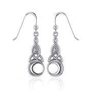Celtic Knotwork Silver Triquetra Earrings TE2565