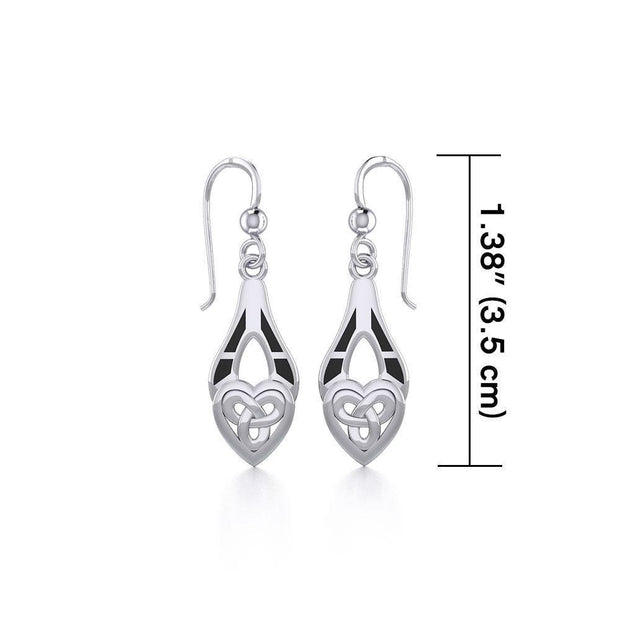 Celtic Knotwork Silver Triquetra Earrings TE2566