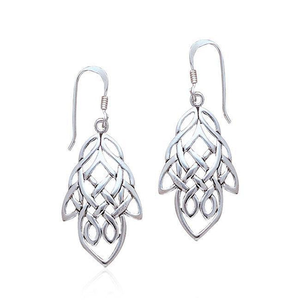 Celtic Knotwork Silver Earrings TE261