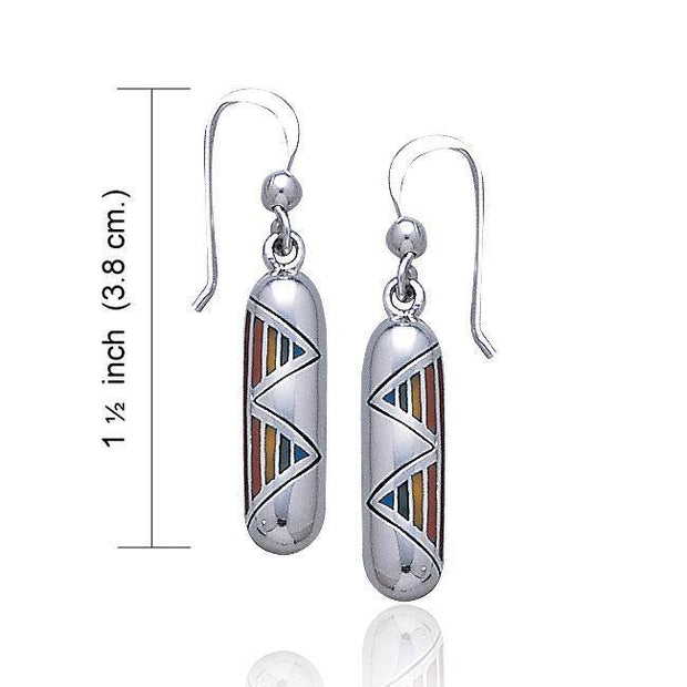 Rainbow Silver Earrings TE2615