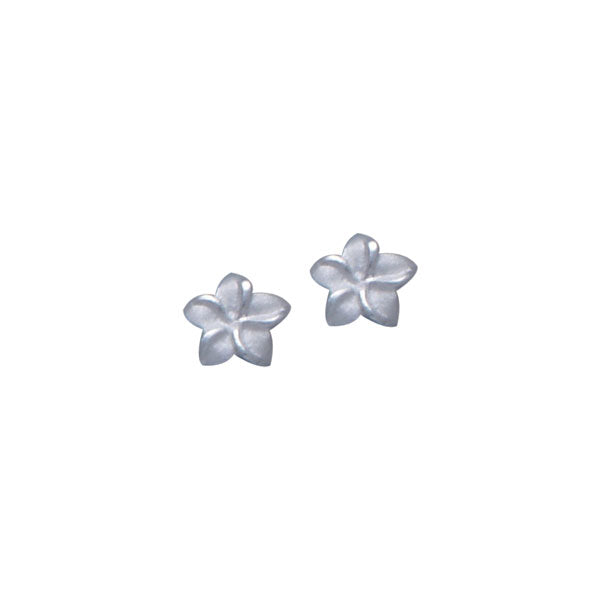 Plumeria - Hawaii National Flower Silver Small Post Earrings TE2706