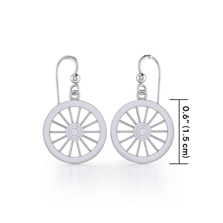 Wagon Wheel Silver Earrings TE2793 Earrings