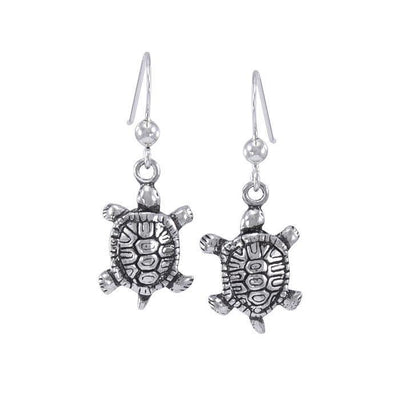 Diamondback Turtle Silver Earrings TE2798