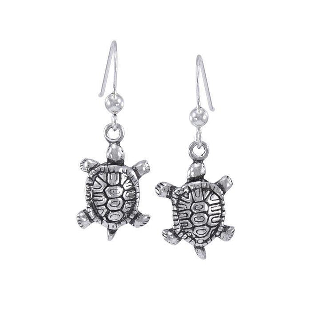 Diamondback Turtle Silver Earrings TE2798