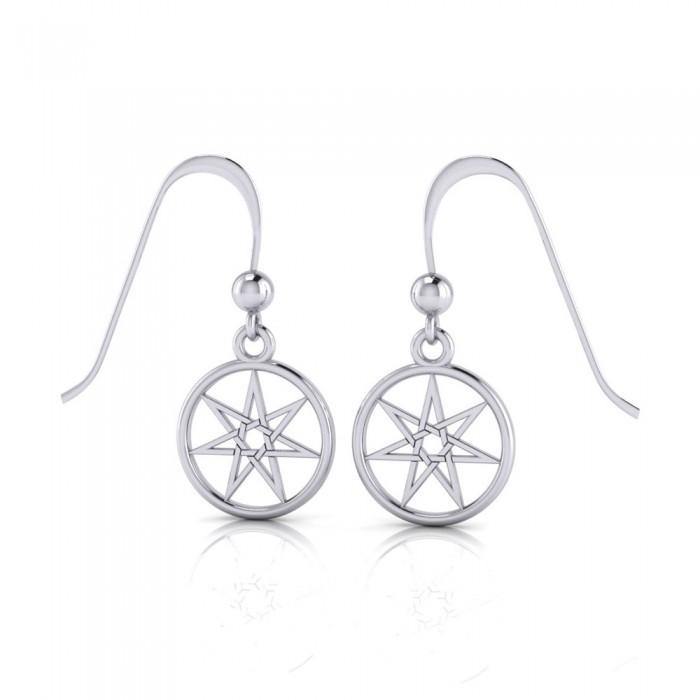 Wear the mystic power of the Elven Star ~ Sterling Silver Jewelry Dangling Earrings TE2807