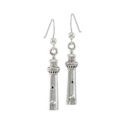 The beauty in Cape May Lighthouse ~ Sterling Silver Jewelry Hook Earrings TE2828
