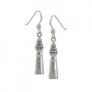 One of a kind Portland Head Lighthouse ~ Sterling Silver Jewelry Hook Earrings TE2845