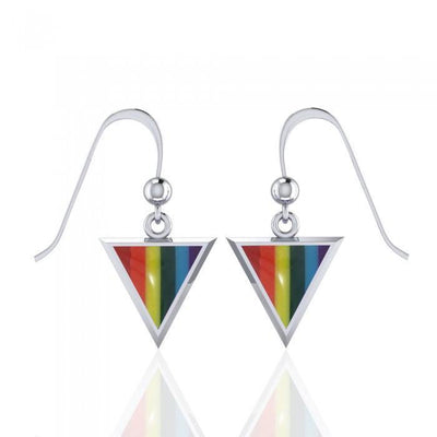 Sterling Silver Rainbow Hook Earrings TE2863
