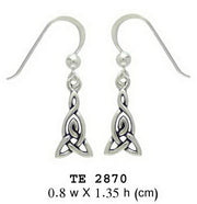 Unraveling the endless beauty of Celtic pride ~ Celtic Knotwork Sterling Silver Dangle Earrings Jewelry TE2870