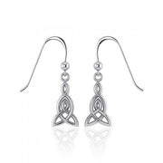 Unraveling the endless beauty of Celtic pride ~ Celtic Knotwork Sterling Silver Dangle Earrings Jewelry TE2870