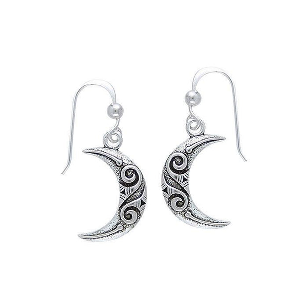 Celtic Spiral Moon Earrings TE2914