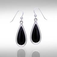 Pear Cabochon Gemstone Silver Earrings TE2942