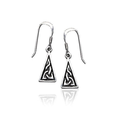 Celtic Knotwork Silver Earrings TE461