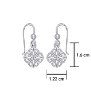 Celtic Knotwork Silver Earrings TE462