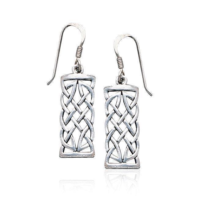 Celtic Knotwork Silver Earrings TE464