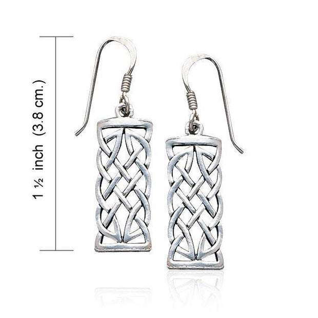 Celtic Knotwork Silver Earrings TE464