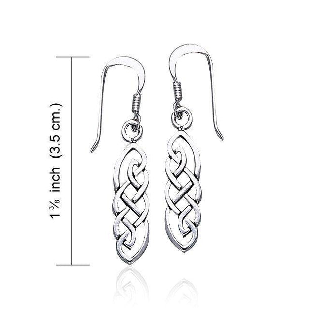 Celtic Knotwork Silver Earrings TE468