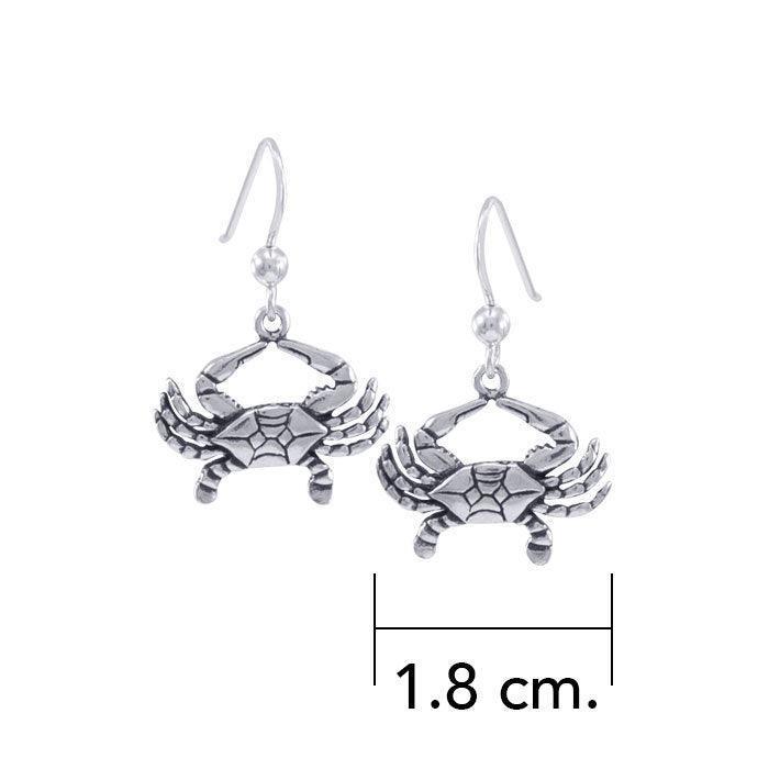 Blue Crab Hook Earrings TE490