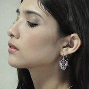 Celtic Knotwork Tulip with Gem Earrings TE595 Earrings