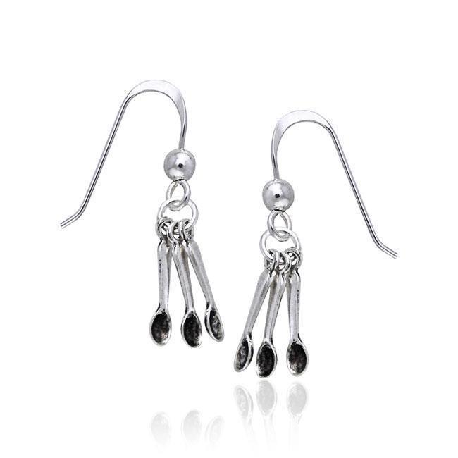 Cafe Spoon Silver Earrings TE642