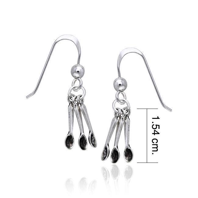 Cafe Spoon Silver Earrings TE642