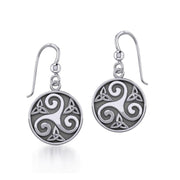 Celtic Silver Spiral Earrings TE652 Earrings