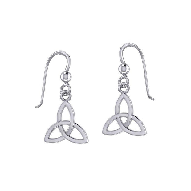 Celtic Knotwork Silver Triquetra or Trinity Knot Earrings TE659