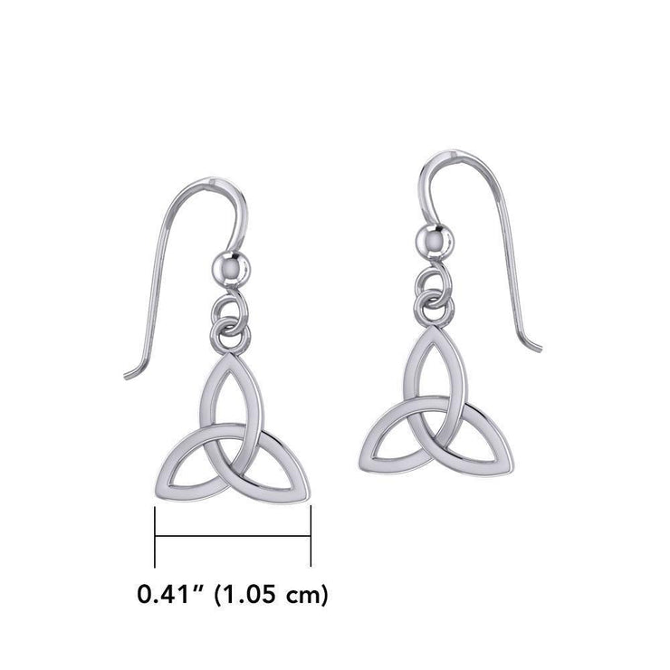 Celtic Knotwork Silver Triquetra or Trinity Knot Earrings TE659