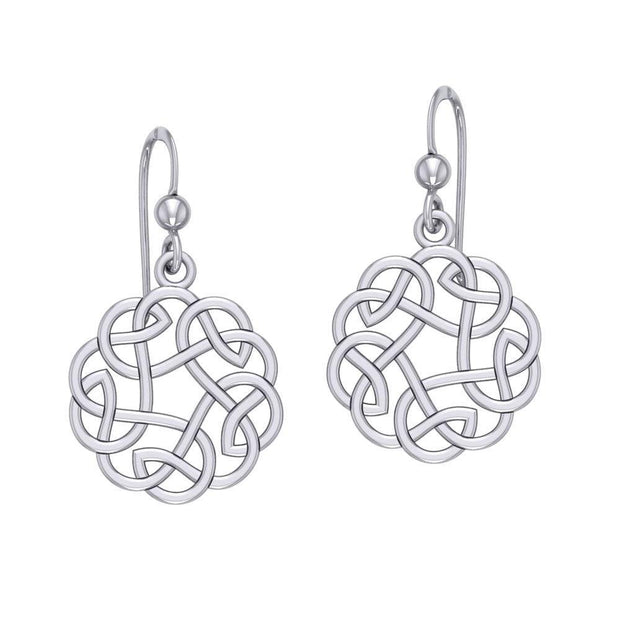 Celtic Knotwork Silver Earrings TE661